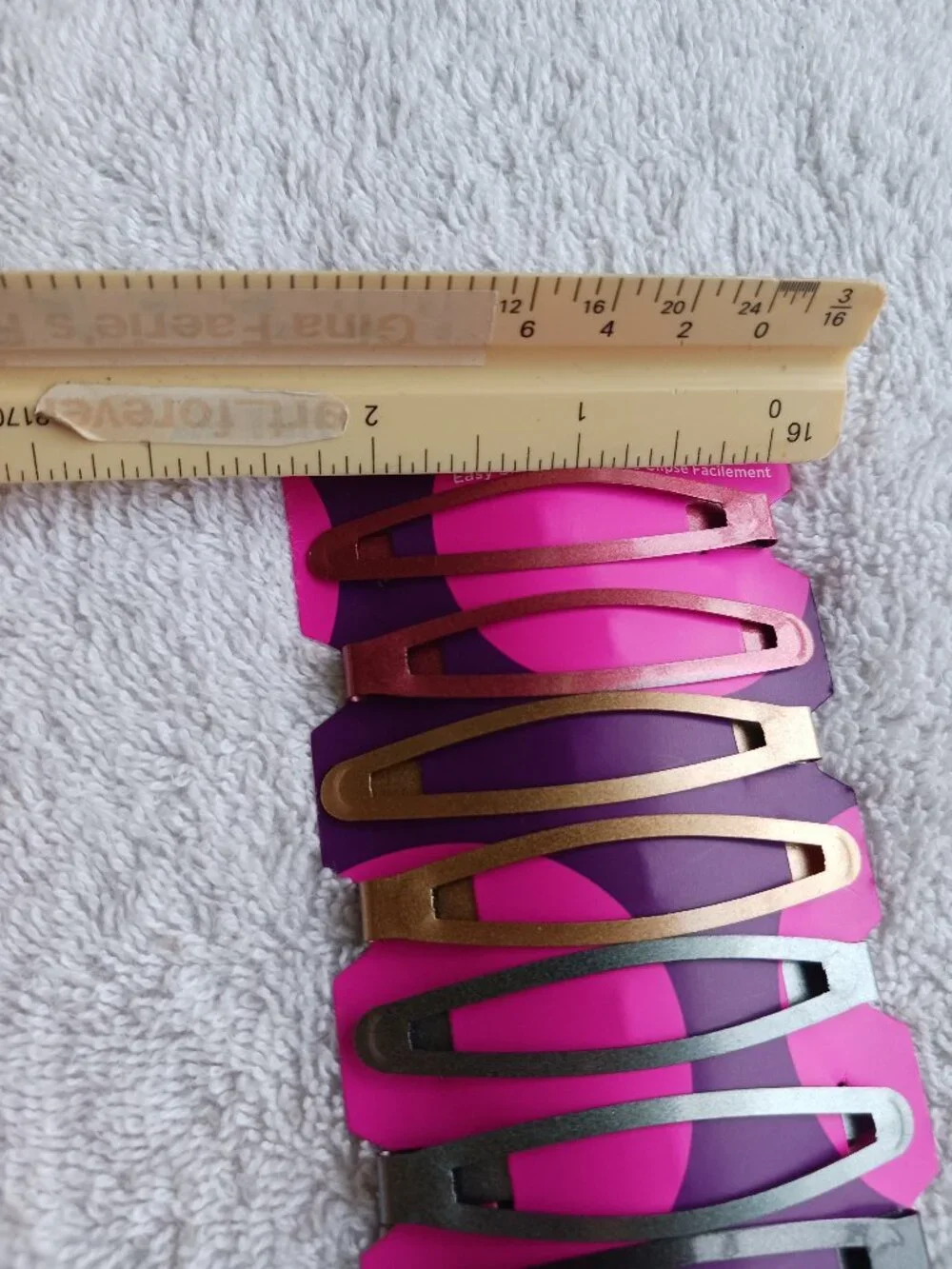 8 Goody Metal Hair Contour Snap Clips Sparkly Colored Metallic Breanna 2 3/8